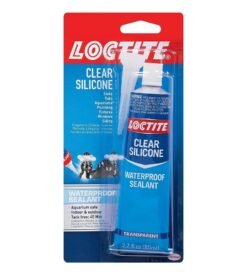Henkel 908570 2.7 oz Tub Clear Silicone Waterproof Sealant. Single Tube